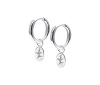 Holly Birth Flower Silver Huggie Earring Charms HO-2718